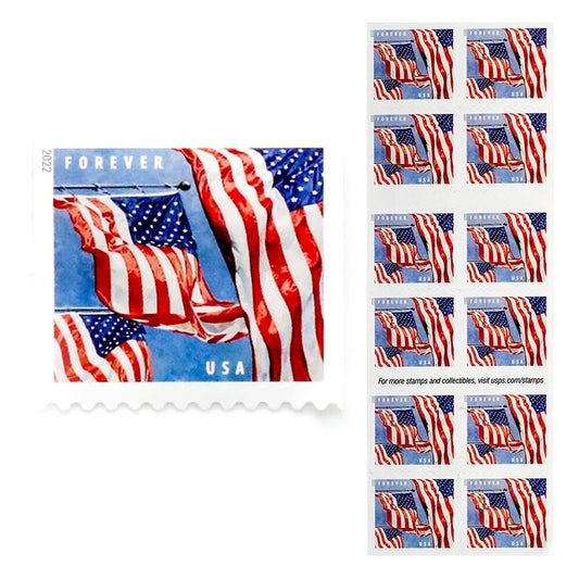 Booklet 2022 U.S. Flags Forever Stamps