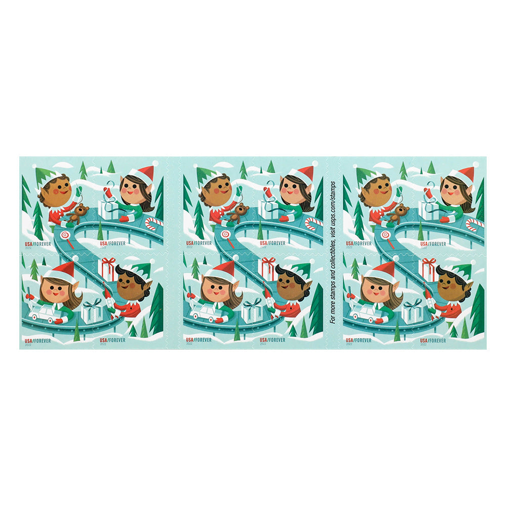 2022 Holiday Elves Forever First Class Postage Stamps