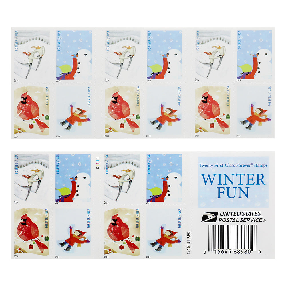 2014 Winter Fun Forever First Class Postage Stamps