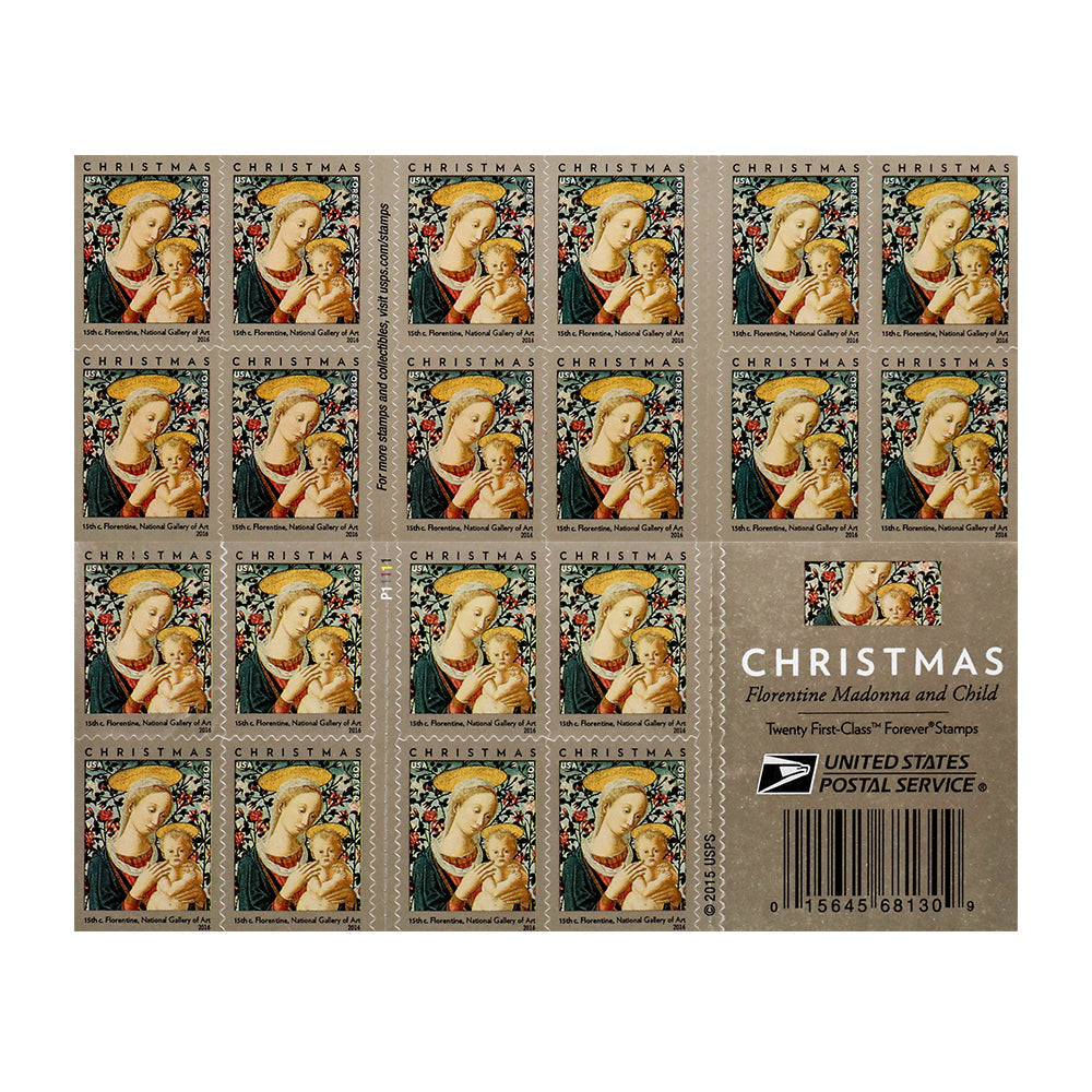 2016 US Florentine Madonna and Child Forever Stamps