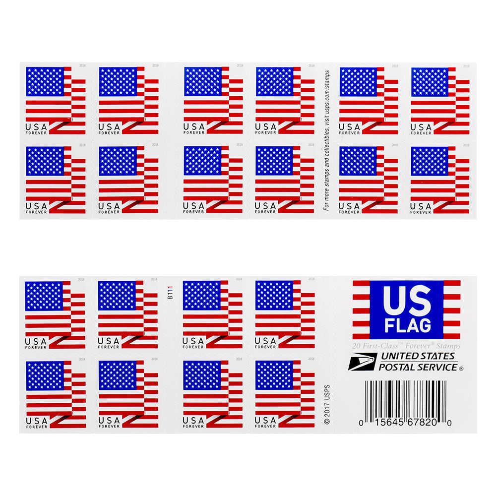 Booklet 2018 US Flag Forever First-Class Postage Stamps