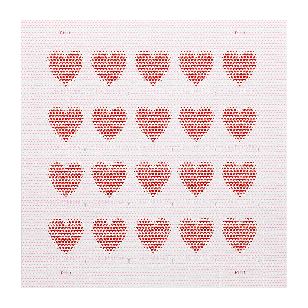 2020 US Made of Hearts Forever First-Class Postage Stamps Wedding