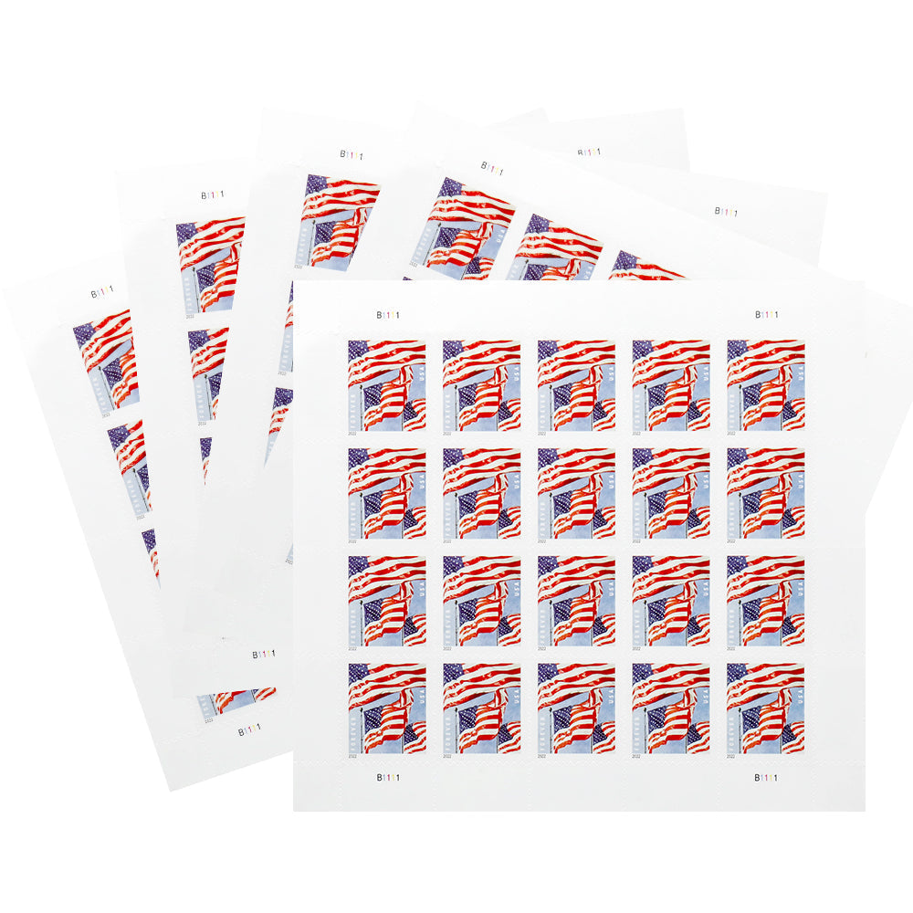 Panes U.S. Flags 2022 Forever Stamps