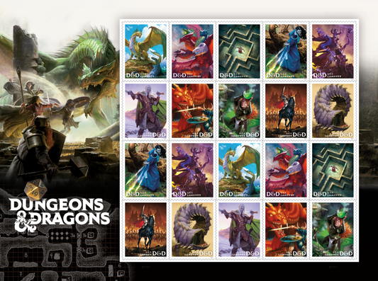 2024 Dungeons & Dragons Stamps Forever First Class Postage Stamps