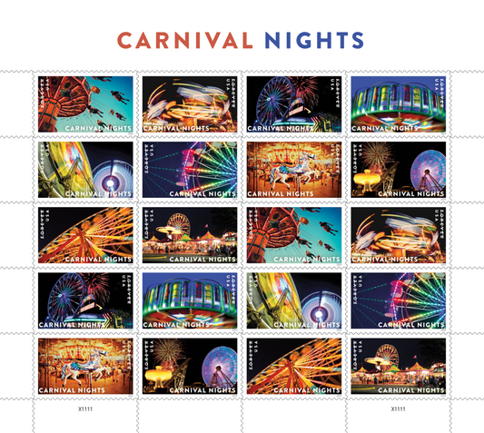 2024 Carnival Nights Forever First Class Postage Stamps